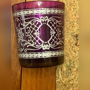 Cultural Intrigue Handmade Pueple Painted Glass